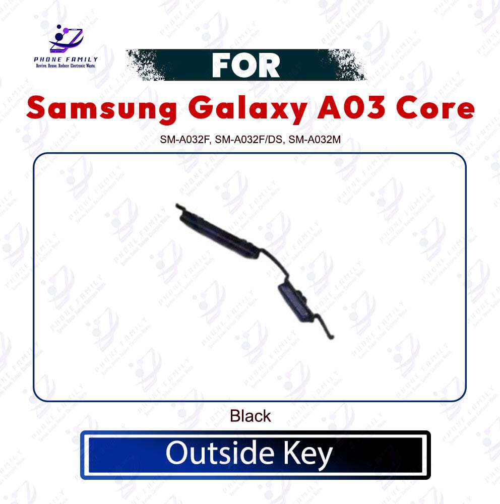 Samsung Galaxy A03 Core Volume Button Out Side Key Replacement Part SM-A032F, SM-A032F/DS, SM-A032M
