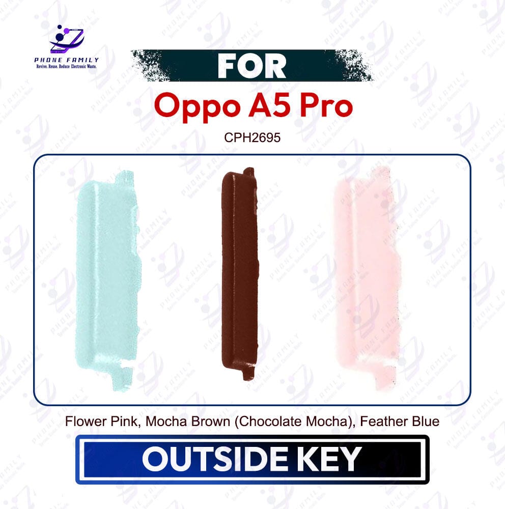 Oppo A5 Pro Volume Up Down Button Outside Key | Side Key External Button Replacement | Exact CPH2695