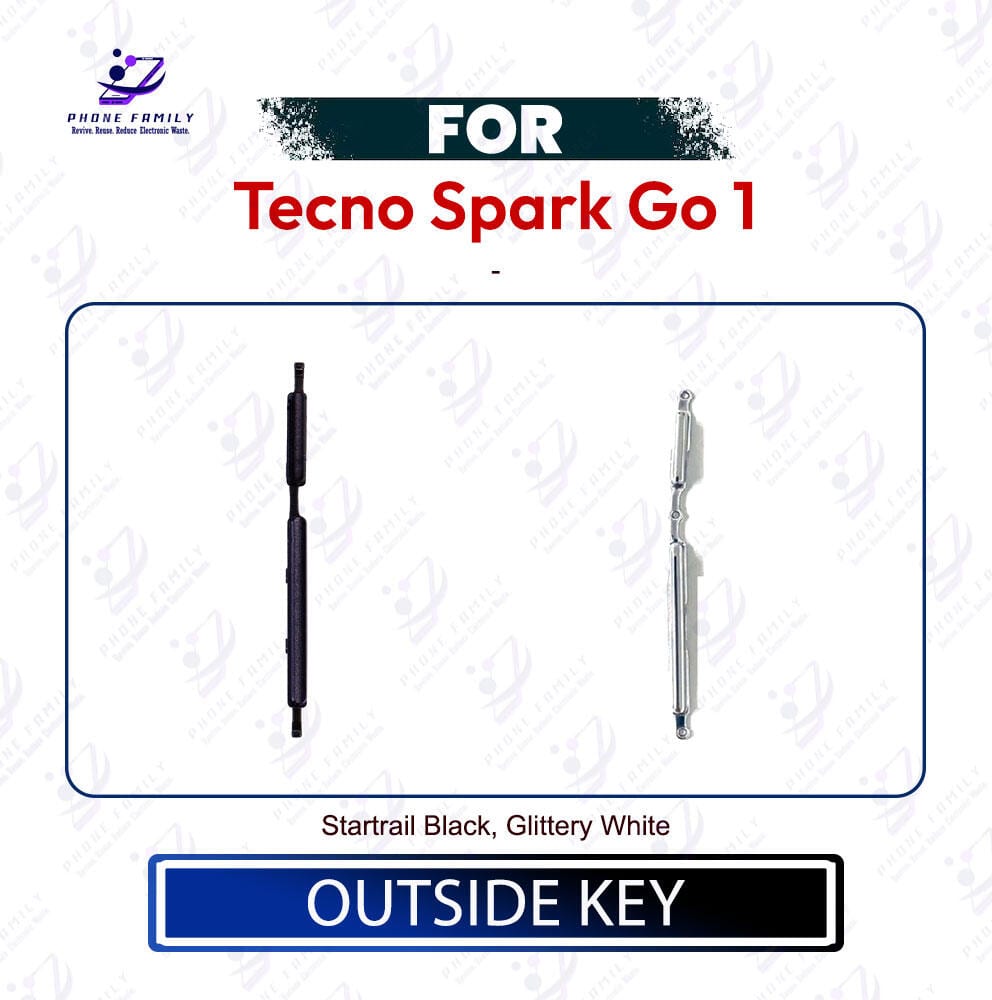 Tecno Spark Go 1 Volume Up Down Button Outside Key | Side Key External Button Replacement | Exact