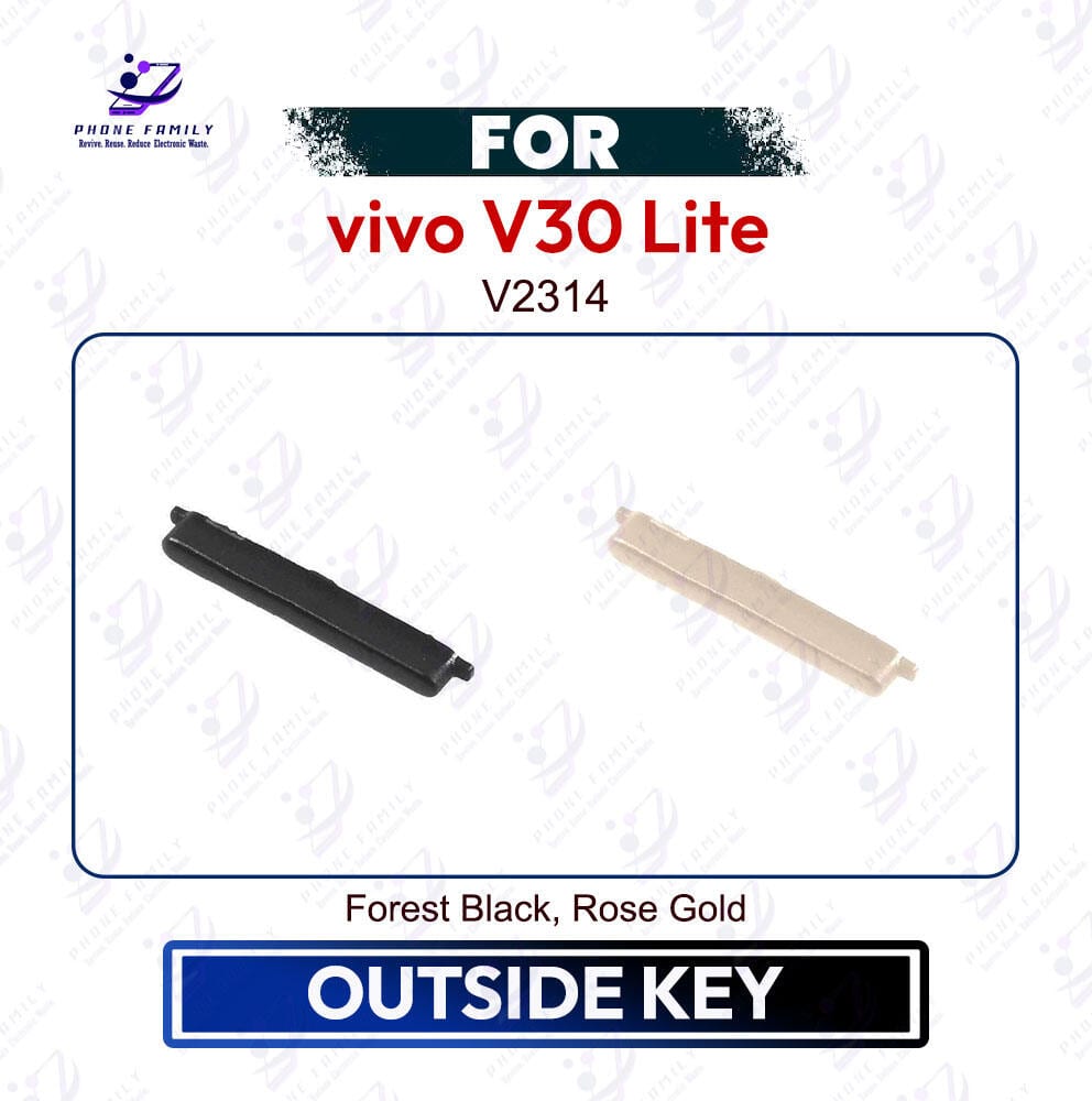 vivo V30 Lite Power & Volume Up Down Button Outside Key | Side Key External Button Replacement | V2314
