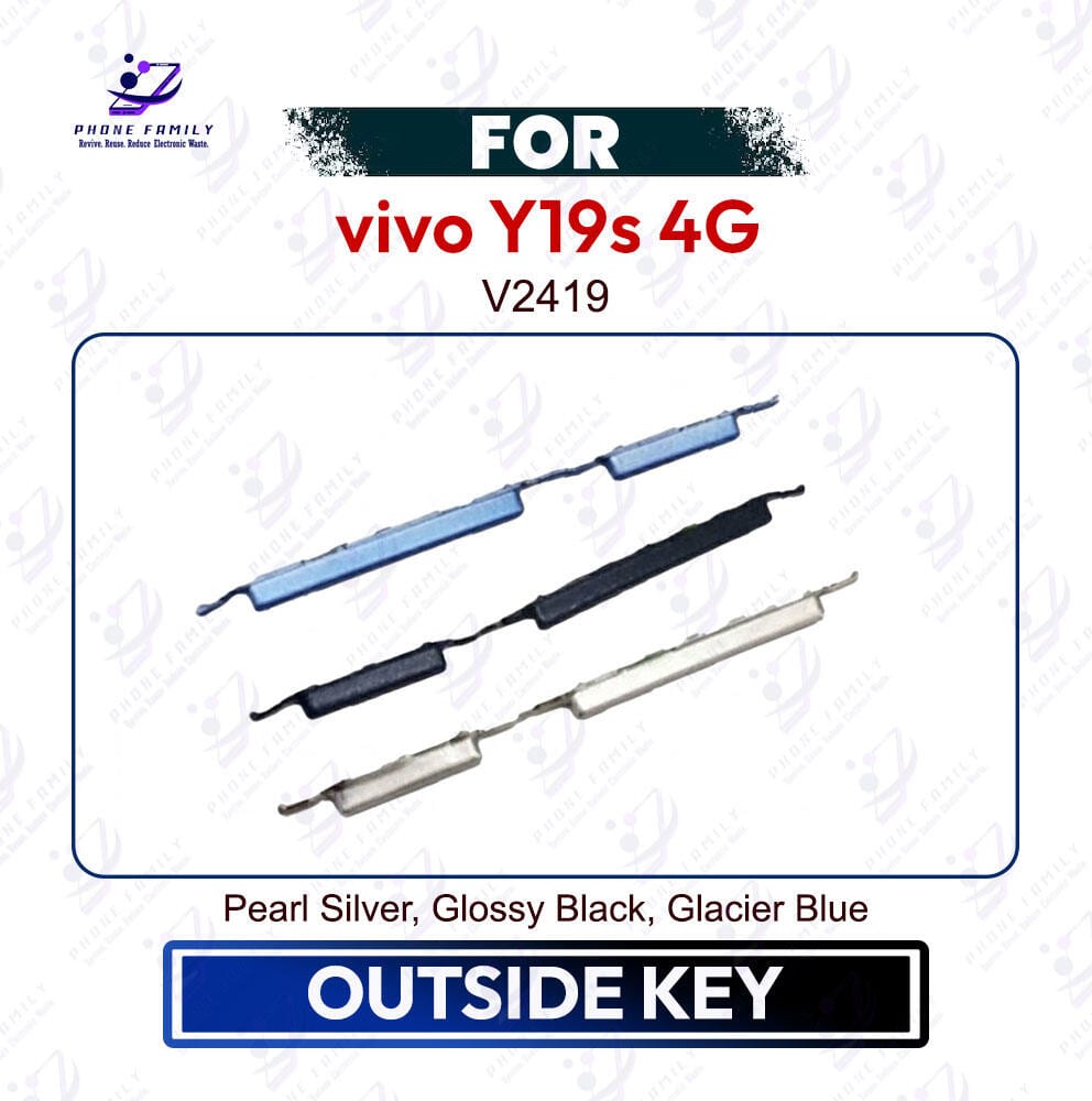 vivo Y19s 4G Volume Up Down Button Outside Key | Side Key External Button Replacement | V2419