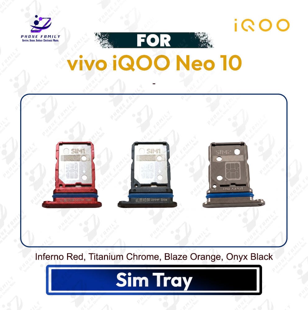 vivo iQOO Neo 10 Sim Tray / Sim Slot /SD Card Tray /Holder Card compatible Replacement Parts |