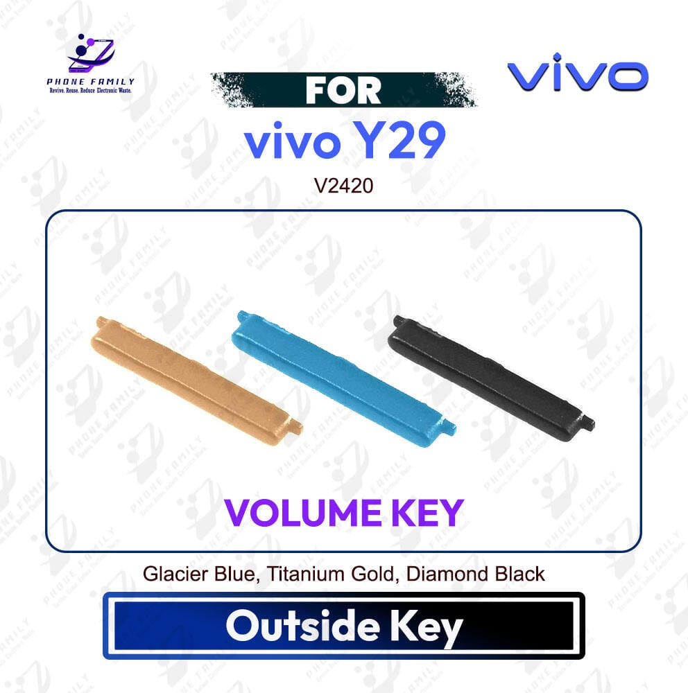 vivo Y29 Volume Up Down Button Outside Key | Side Key External Button Replacement | V2420