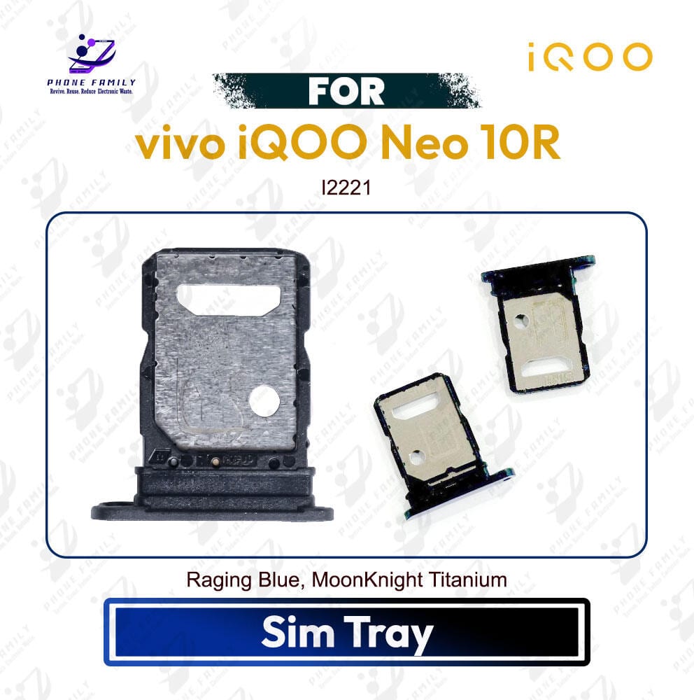 vivo iQOO Neo 10R Sim Tray / Sim Slot /SD Card Tray /Holder Card compatible Replacement Parts |  I2221