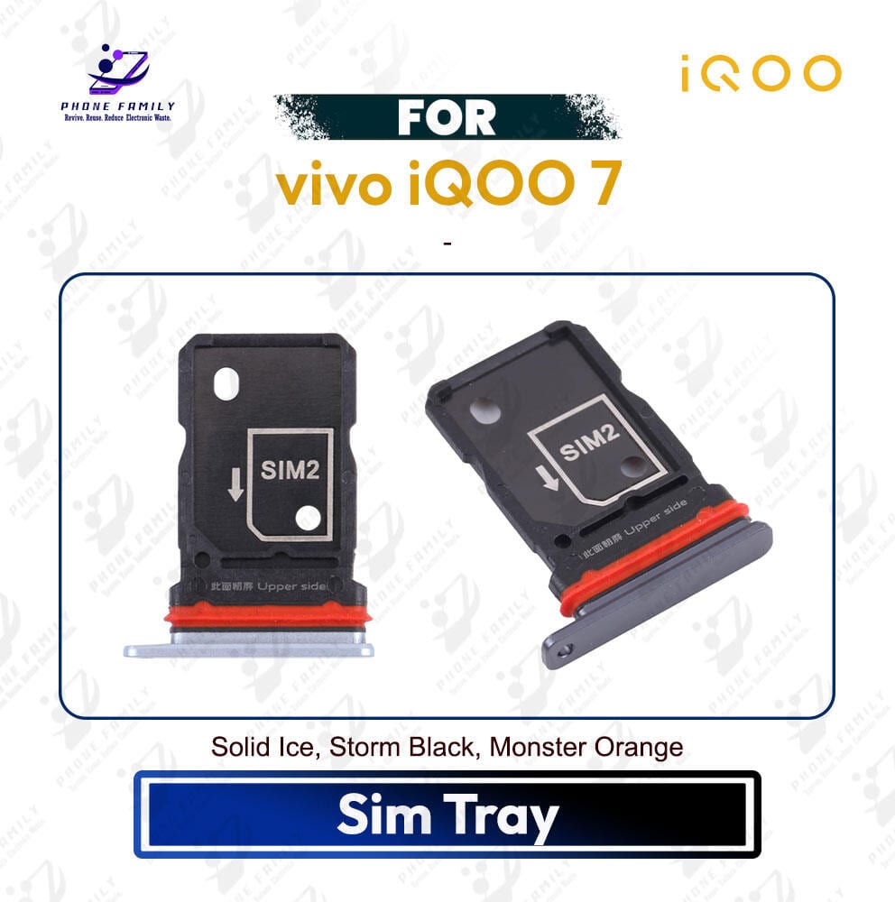 vivo iQOO 7 Sim Tray / Sim Slot /SD Card Tray /Holder Card compatible Replacement Parts |