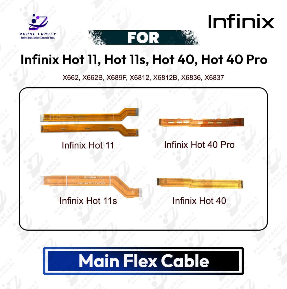 Infinix Hot 11, Hot 11s, Hot 40, Hot 40 Pro Main Board Motherboard Connector Flex Cable