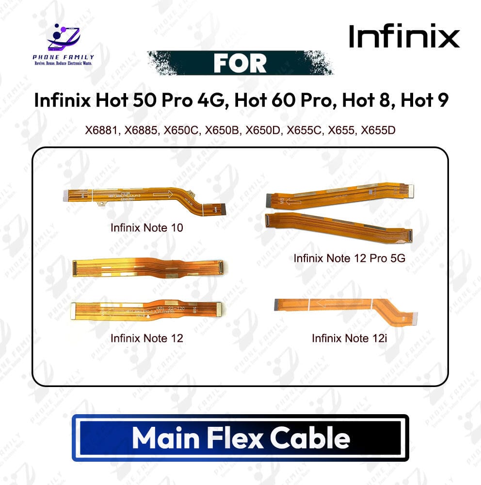 Infinix Note 10, Note 12, Note 12i, Note 12 Pro 5G Main Board Motherboard Connector Flex Cable