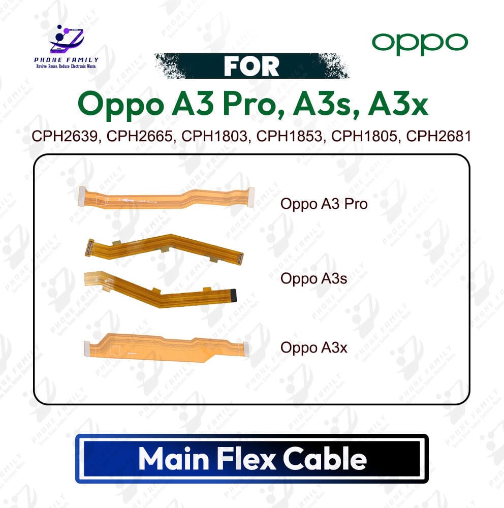 Oppo A3 Pro, A3s, A3x Main Board Motherboard Connector Flex Cable