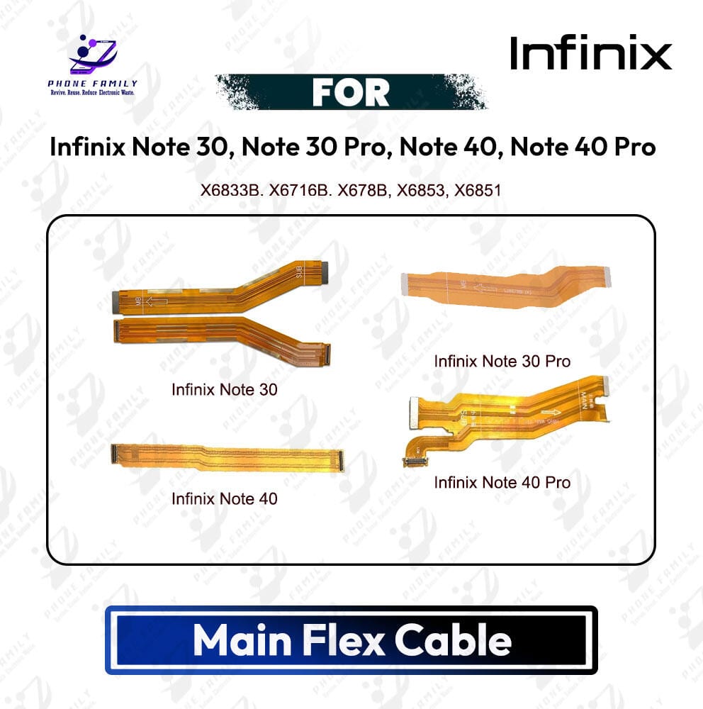 Infinix Note 30, Note 30 Pro, Note 40 Main Board Motherboard Connector Flex Cable