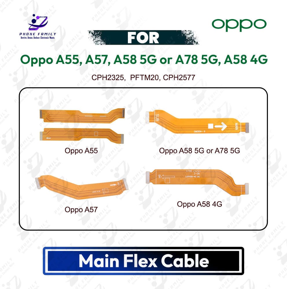Oppo A55, A57, A58 5G or A78 5G, A58 4G Main Board Motherboard Connector Flex Cable