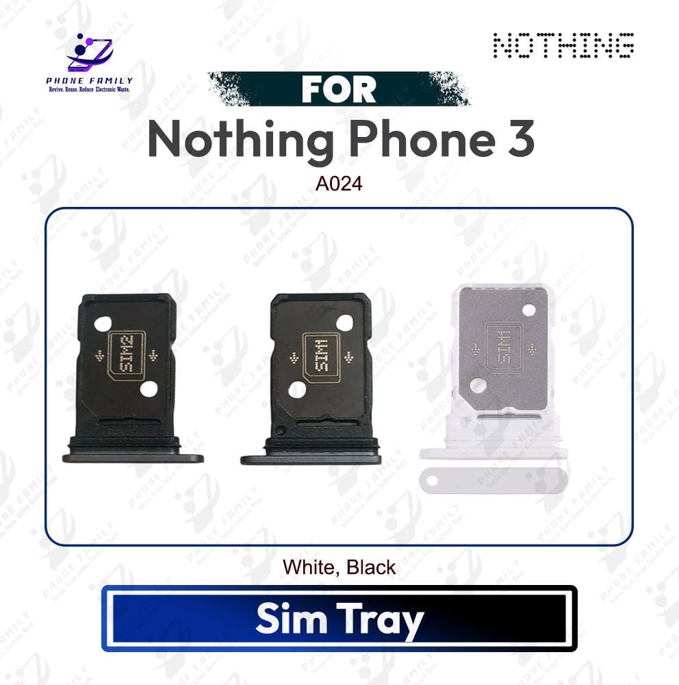 Nothing Phone (3) Tray / Sim Slot /SD Card Tray /Holder Card compatible Replacement Parts | A024