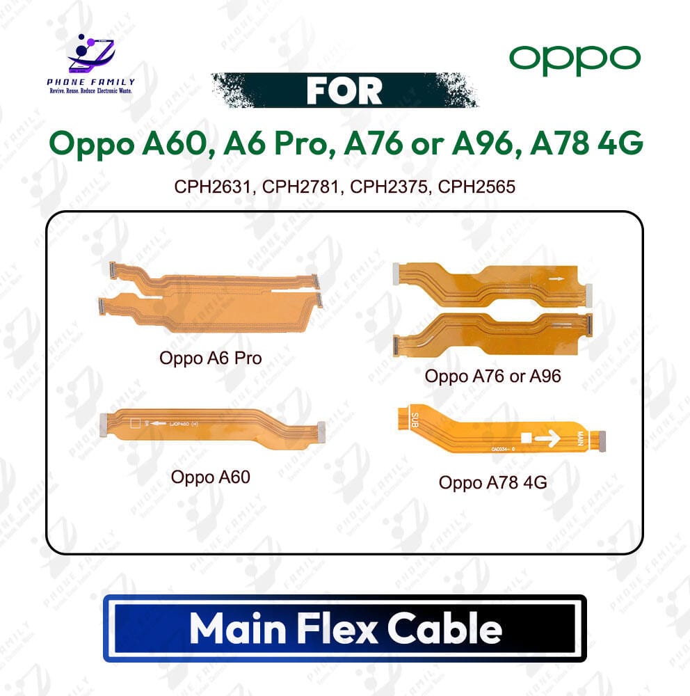 Oppo A60, A6 Pro, A76 or A96, A78 4G Main Board Motherboard Connector Flex Cable