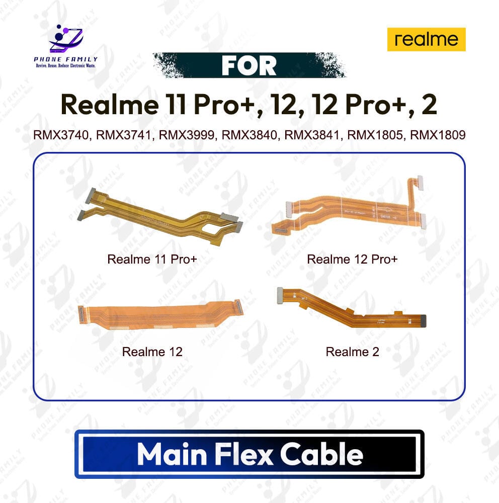 Realme 11 Pro+, 12, 12 Pro+, 2 Main Board Motherboard Connector Flex Cable