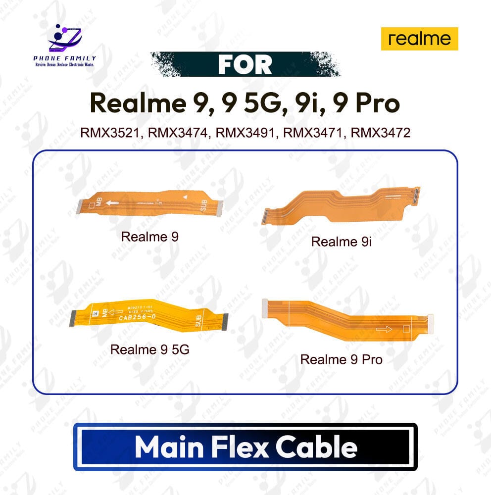 Realme 9, 9 5G, 9i, 9 Pro Main Board Motherboard Connector Flex Cable