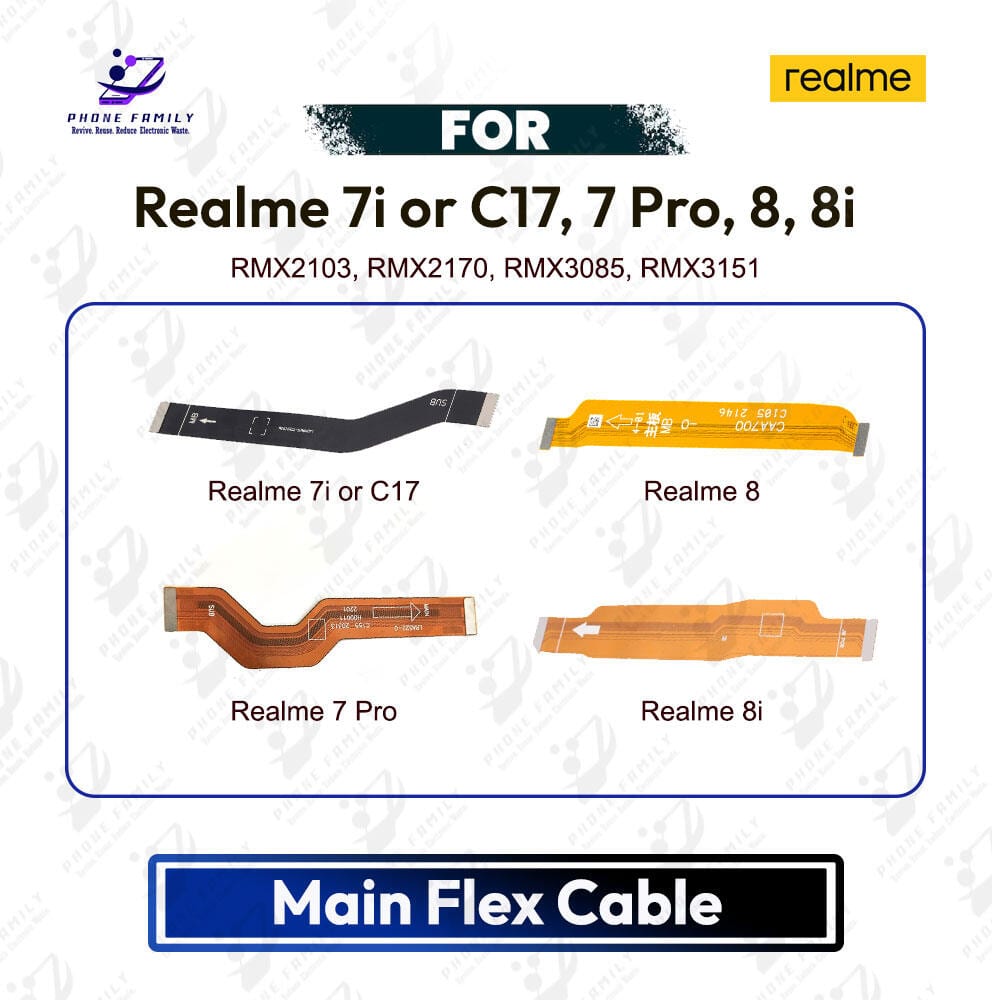 Realme 7i or C17, 7 Pro, 8, 8i Main Board Motherboard Connector Flex Cable