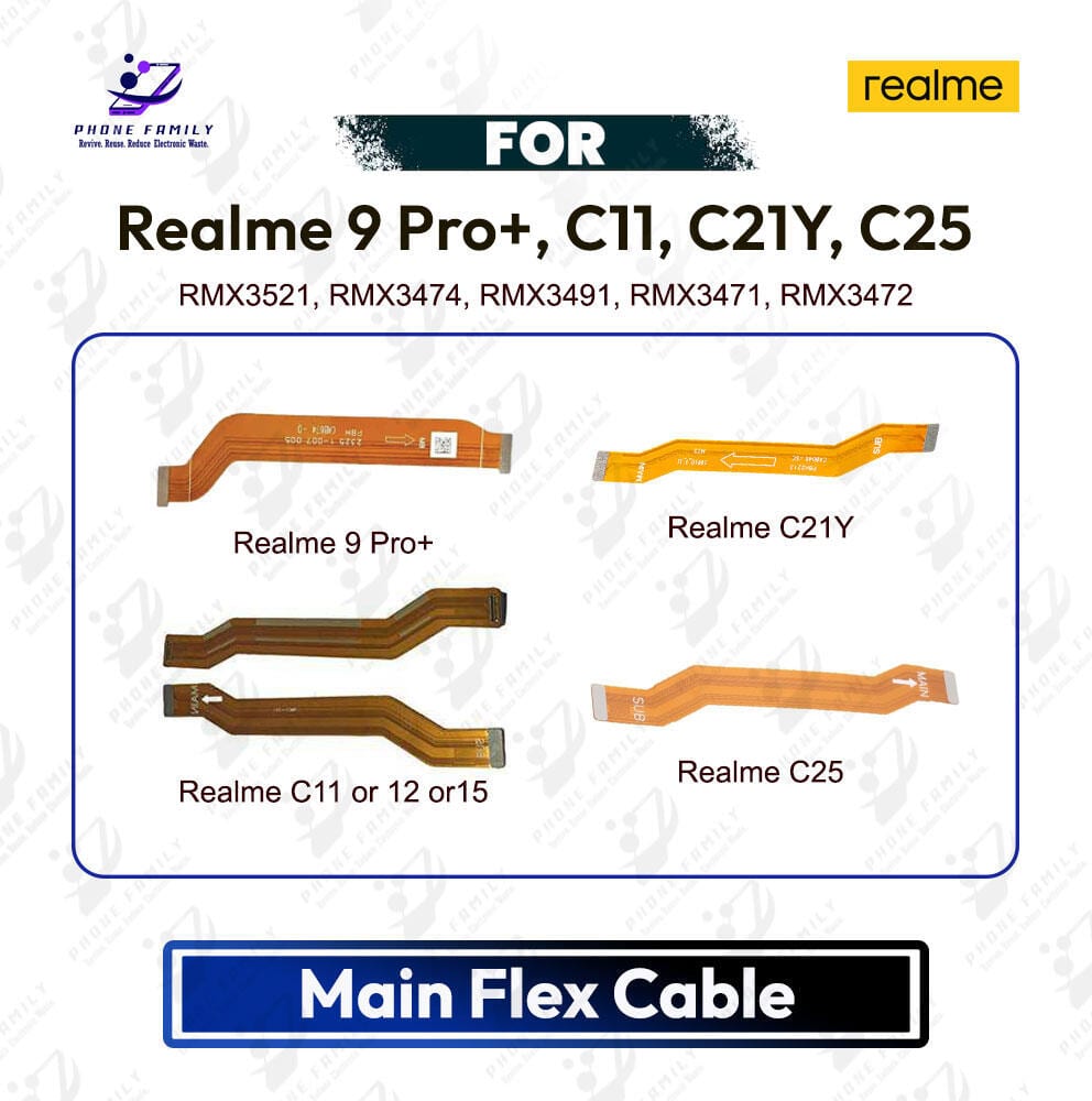 Realme 9 Pro+, C11, C21Y, C25 Main Board Motherboard Connector Flex Cable