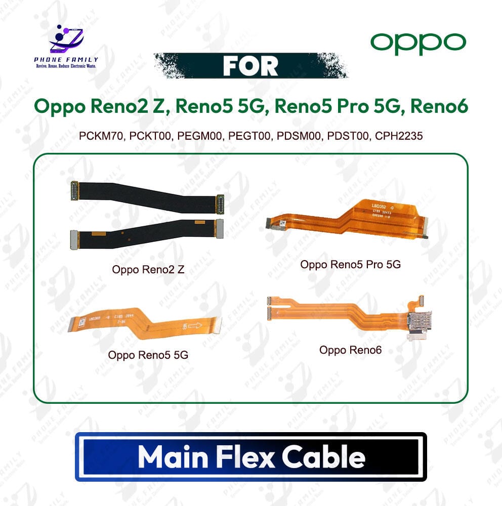Oppo Reno2 Z, Reno5 5G, Reno5 Pro 5G, Reno6 Main Board Motherboard Connector Flex Cable