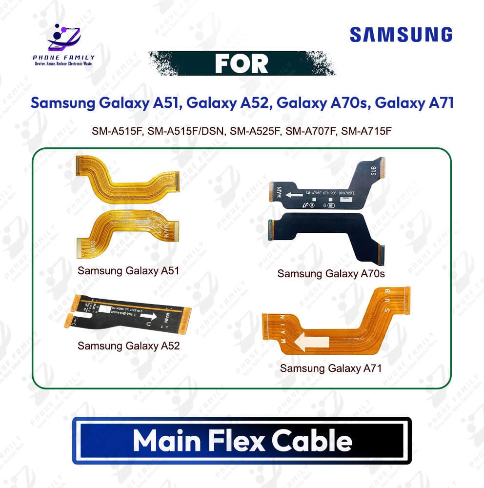 Samsung Galaxy A51, Galaxy A52, Galaxy A70s, Galaxy A71 Main Board Motherboard Connector Flex Cable PCB Board Repair Spare Part Replacement
