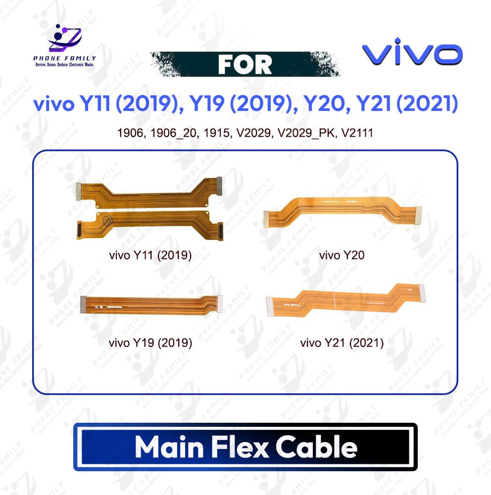 vivo Y11 (2019), Y19 (2019), Y20, Y21 (2021) Main Board Motherboard Connector Flex Cable PCB Board Repair Spare Part Replacement