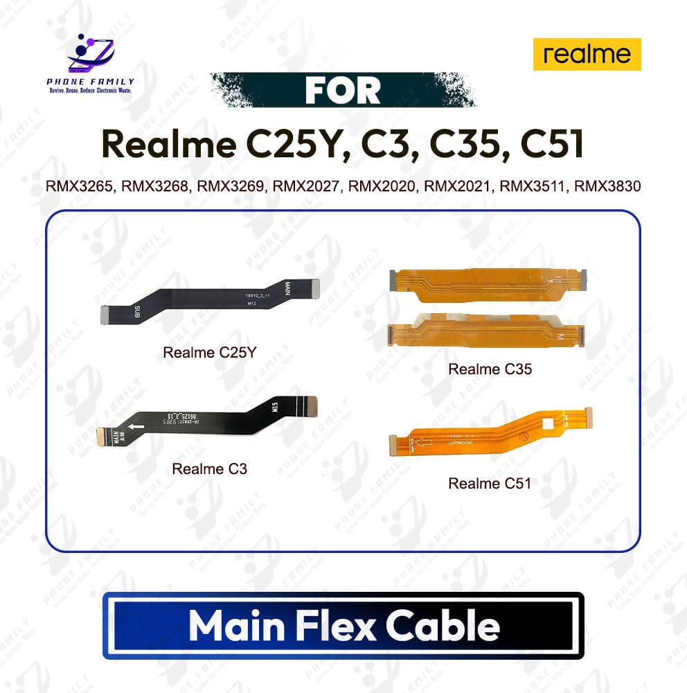 Realme C25Y, C3, C35, C51 Main Board Motherboard Connector Flex Cable