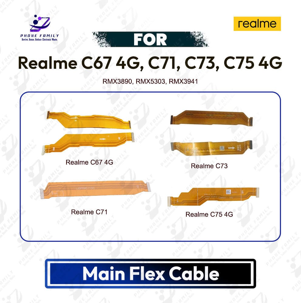 Realme C67 4G, C71, C73, C75 4G Main Board Motherboard Connector Flex Cable