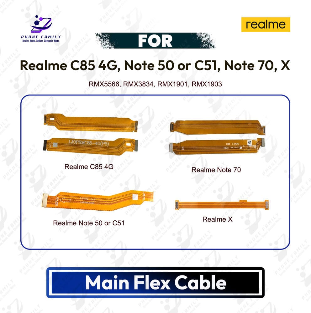 Realme C85 4G, Note 50 or C51, Note 70, X Main Board Motherboard Connector Flex Cable