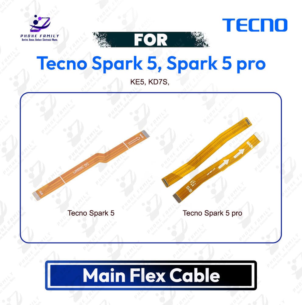 Tecno Spark 5, Spark 5 pro Main Board Motherboard Connector Flex Cable PCB Board Repair Spare Part Replacement