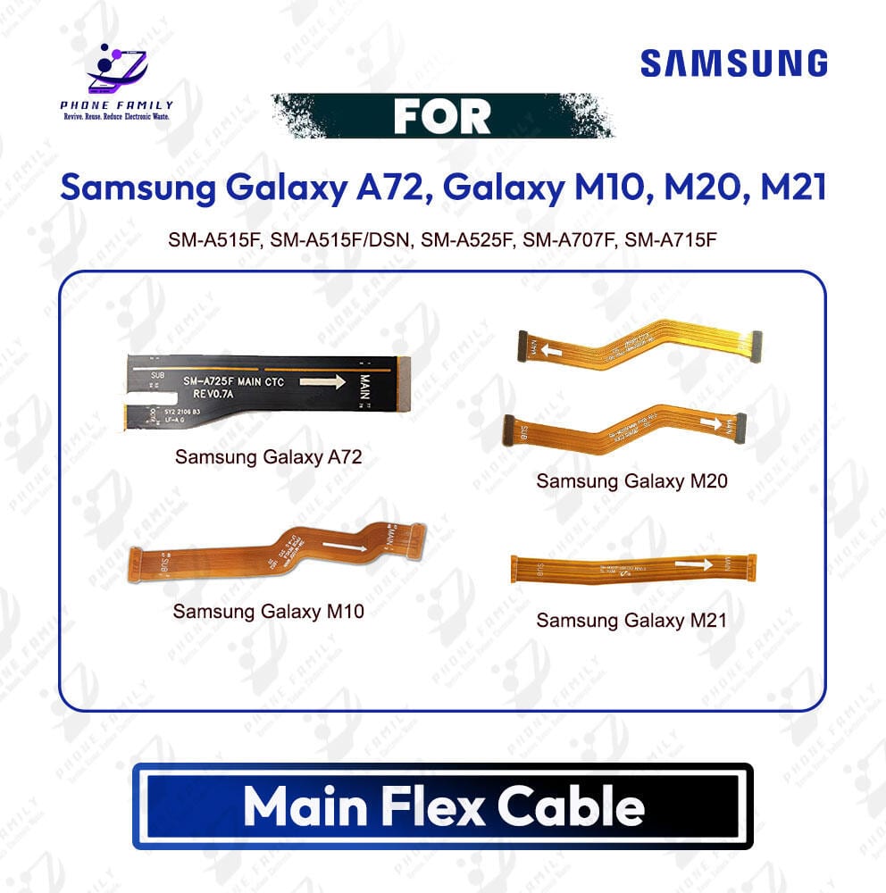 Samsung Galaxy A72, Galaxy M10, M20, M21 Main Board Motherboard Connector Flex Cable PCB Board Repair Spare Part Replacement