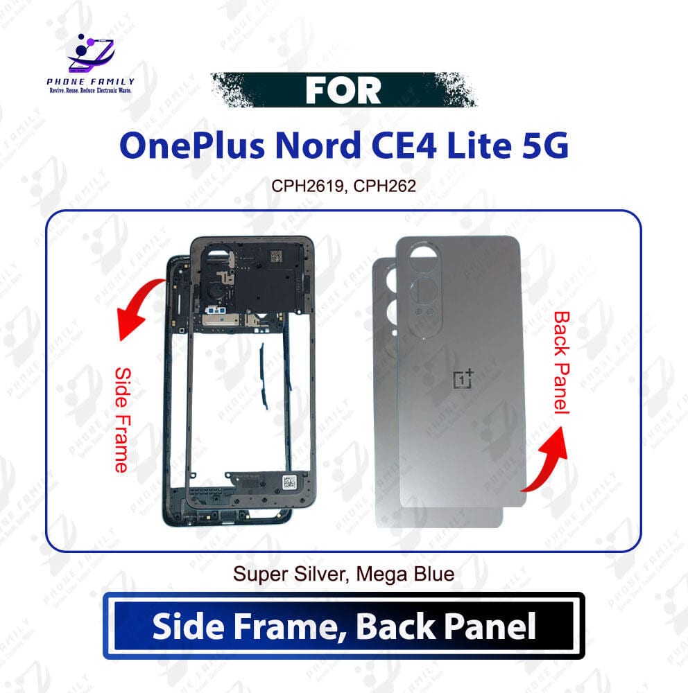 OnePlus Nord CE4 Lite 5G Back Panel Backshell Casing Camera Glass With Logo All Colors Available Replacement Repair Part For CPH2619 CPH2621