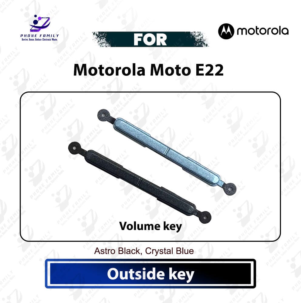 Motorola Moto E22 Volume Up Down Button Outside Key Side Key External Button Replacement Repair Part