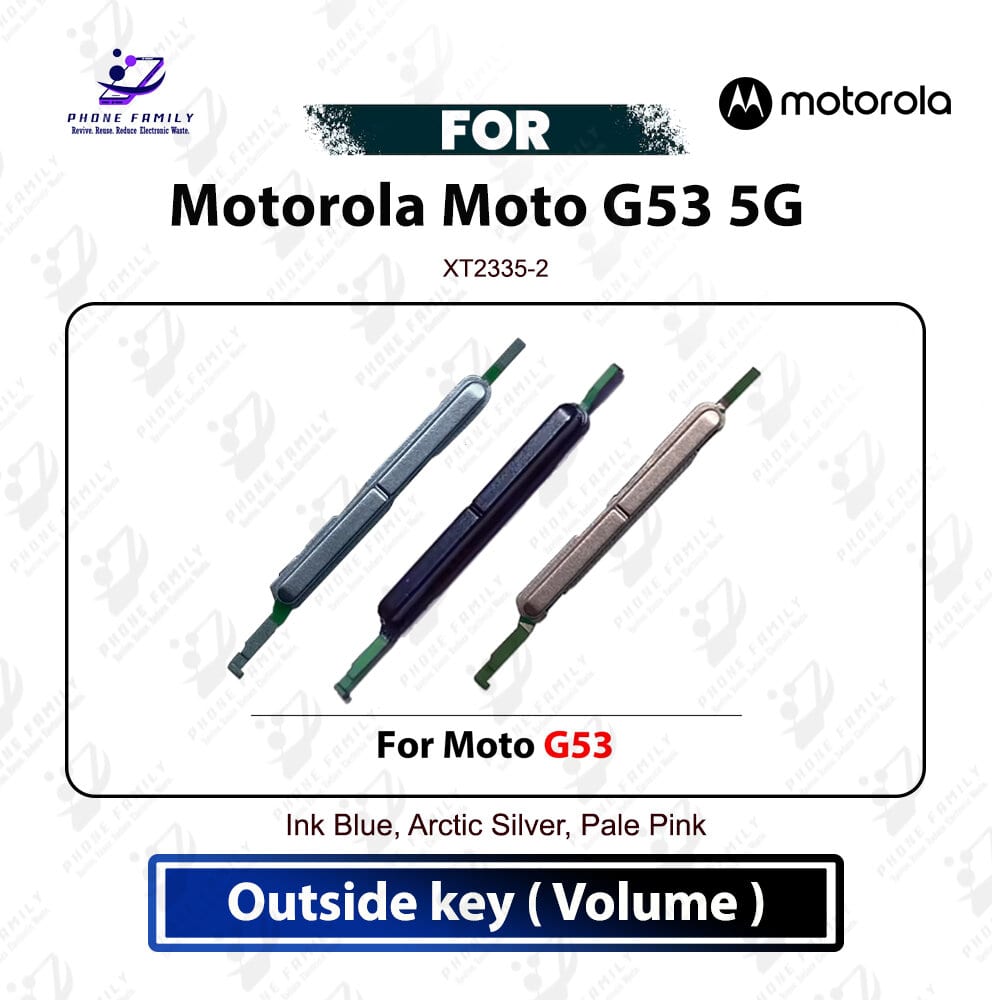 Motorola Moto G53 5G Volume Up Down Button Outside Key Side Key External Button Replacement Repair Part (XT2335-2)