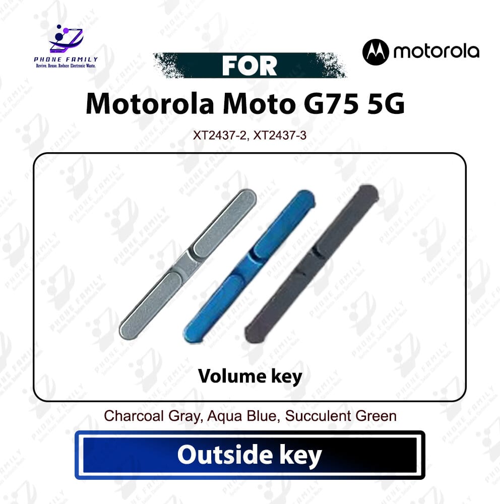 Motorola Moto G75 5G Volume Up Down Button Outside Key Side Key External Button Replacement Repair Part (XT2437-2, XT2437-3)