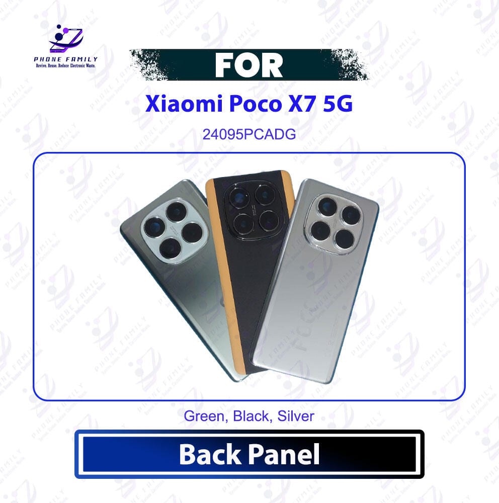 Xiaomi Poco X7 5G Back Panel Backshell Casing With Logo All Colors Available Replacement Repair Part For 24095PCADG