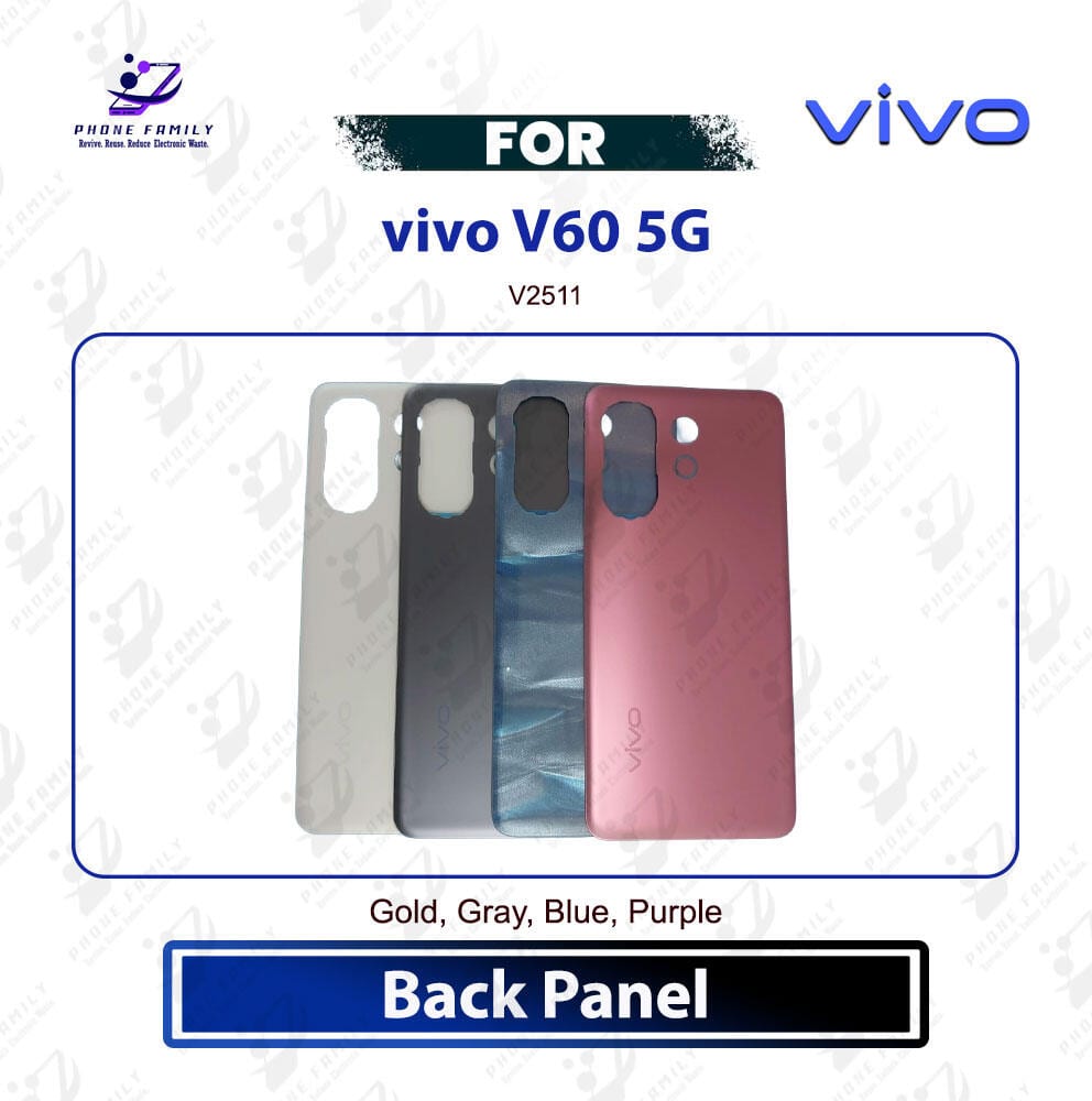 vivo V60 5G Back Panel Backshell Casing With Logo All Colors Available Replacement Repair Part For V2511