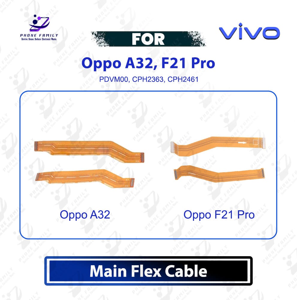 Oppo A32, F21 Pro Motherboard Connector Flex Cable Ribbon Main Board Flex Ribbon Cable Replacement Repair Part For PDVM00 CPH2363 CPH2461