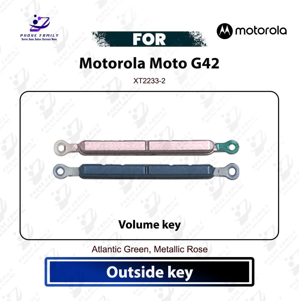Motorola Moto G42 Volume Up Down Button Outside Key Side Key External Button Replacement Repair Part For XT2233-2