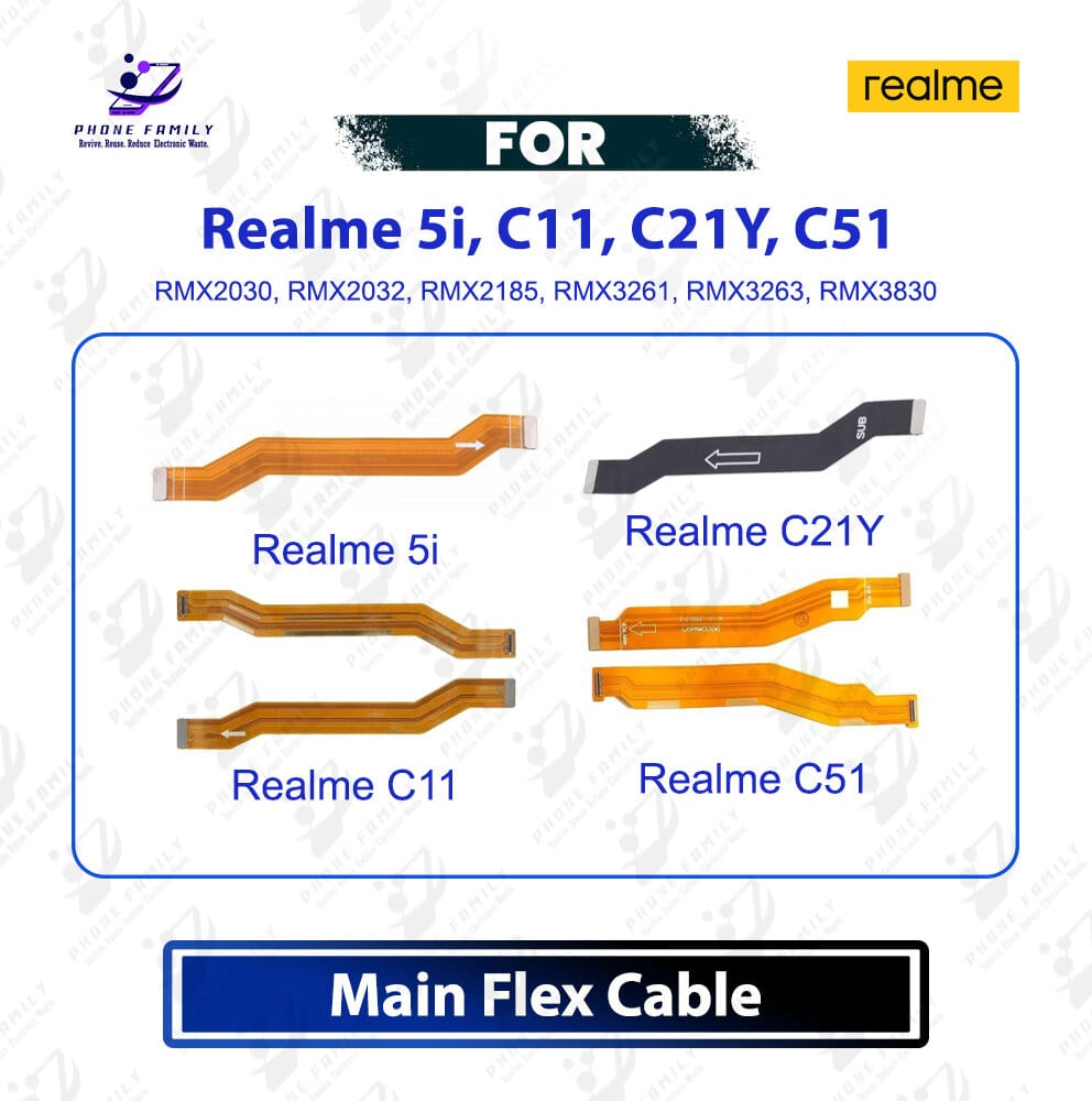 Realme 5i, C11, C21Y, C51 Motherboard Connector Flex Cable Ribbon Main Board Flex Ribbon Cable Replacement Repair Part