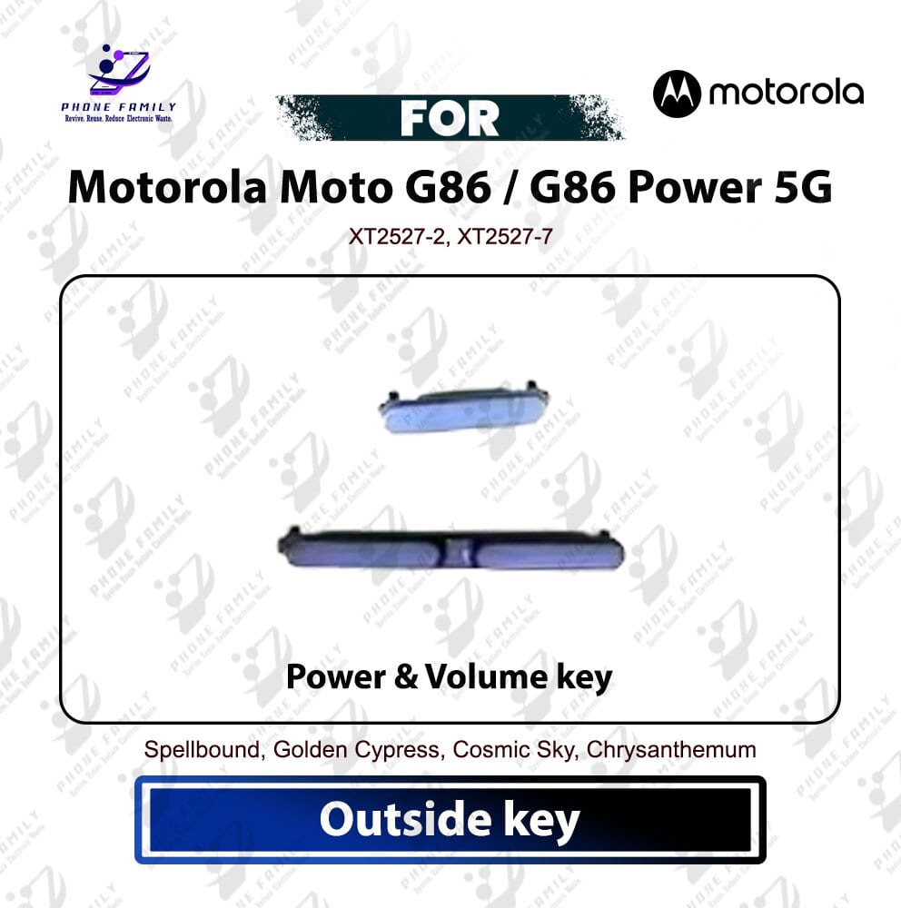 Motorola Moto G86 / G86 Power 5G Power On Off Volume Up Down Button Outside Key Side Key External Button Replacement Repair Part