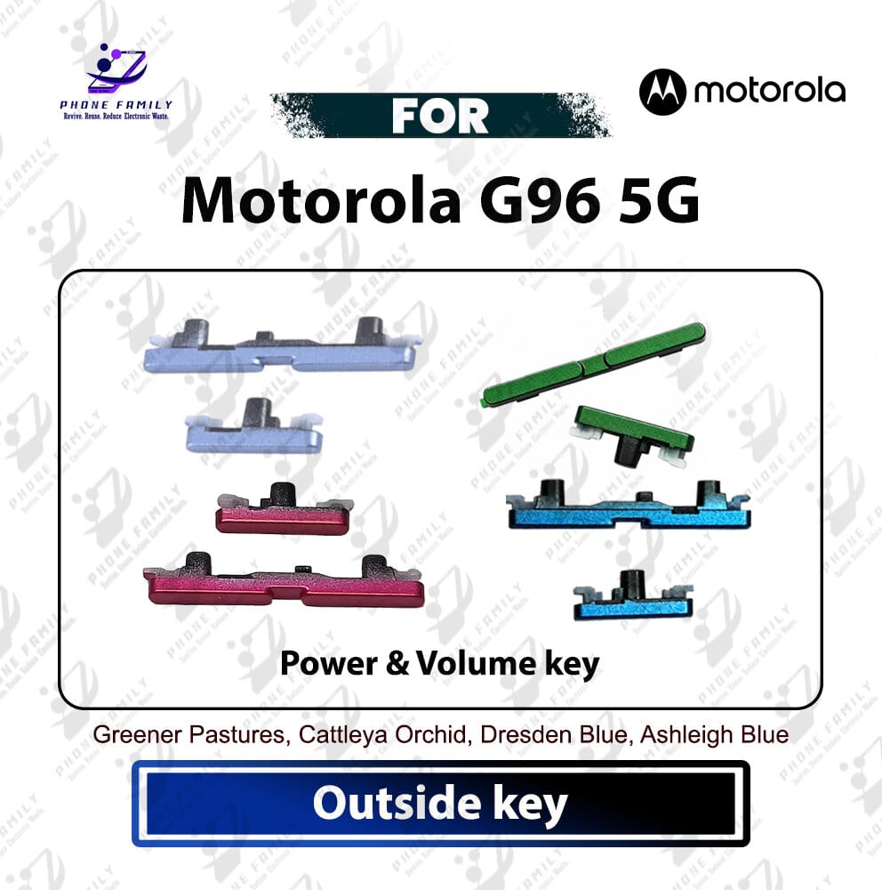 Motorola Moto G96 5G Power On Off Volume Up Down Button Outside Key Side Key External Button Replacement Repair Part