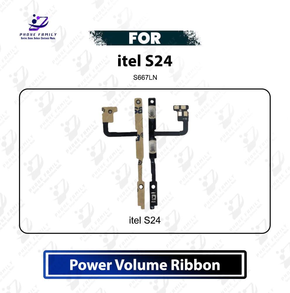 itel S24 Power On Off Switch Button Side Volume Up Down Buttons Flex Cable Replacement Repair Part For S667LN