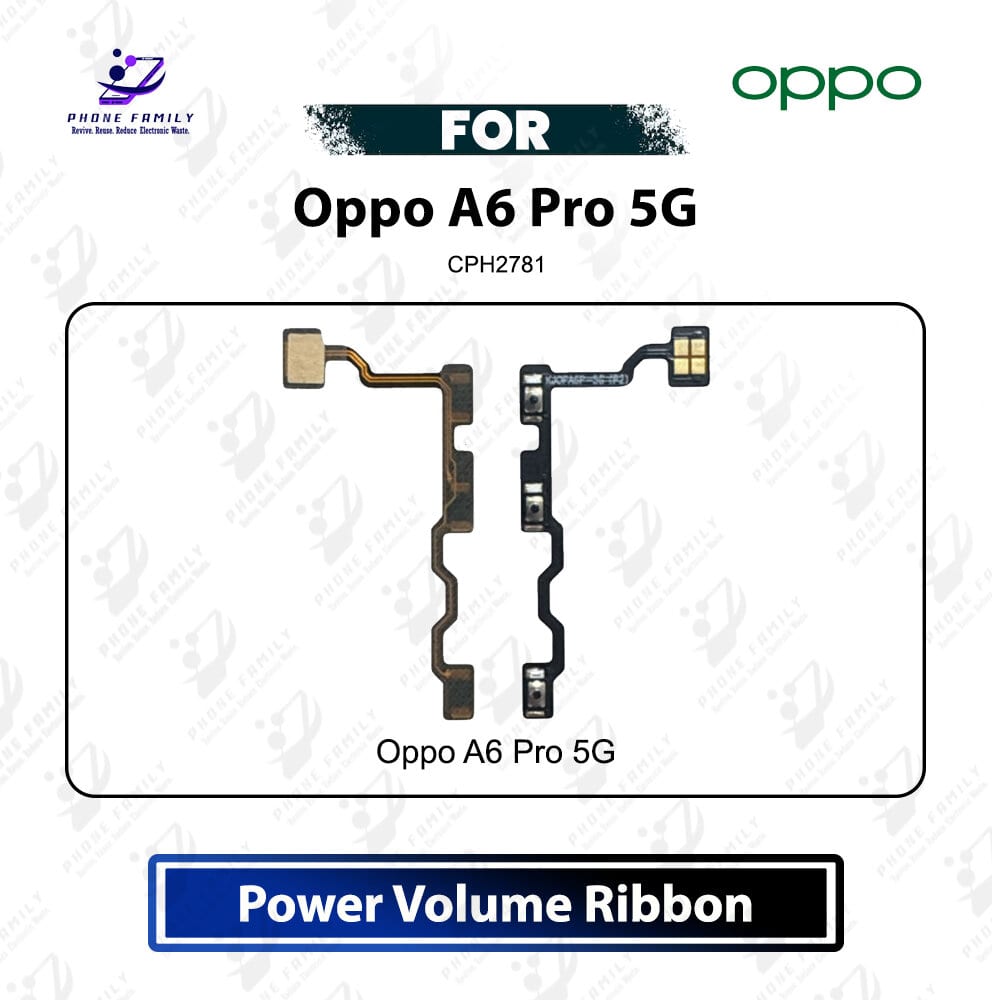 Oppo A6 Pro 5G Power On Off Switch Button Side Volume Up Down Buttons Flex Cable Replacement Repair Part For CPH2781