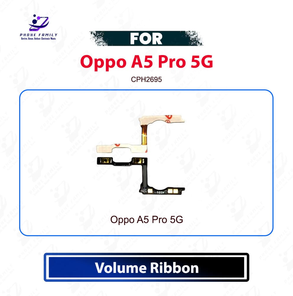 Oppo A5 5G Pro Volume Up Down Side Button Flex Cable Replacement Spare Repair Part for Mobile (Model CPH2695)
