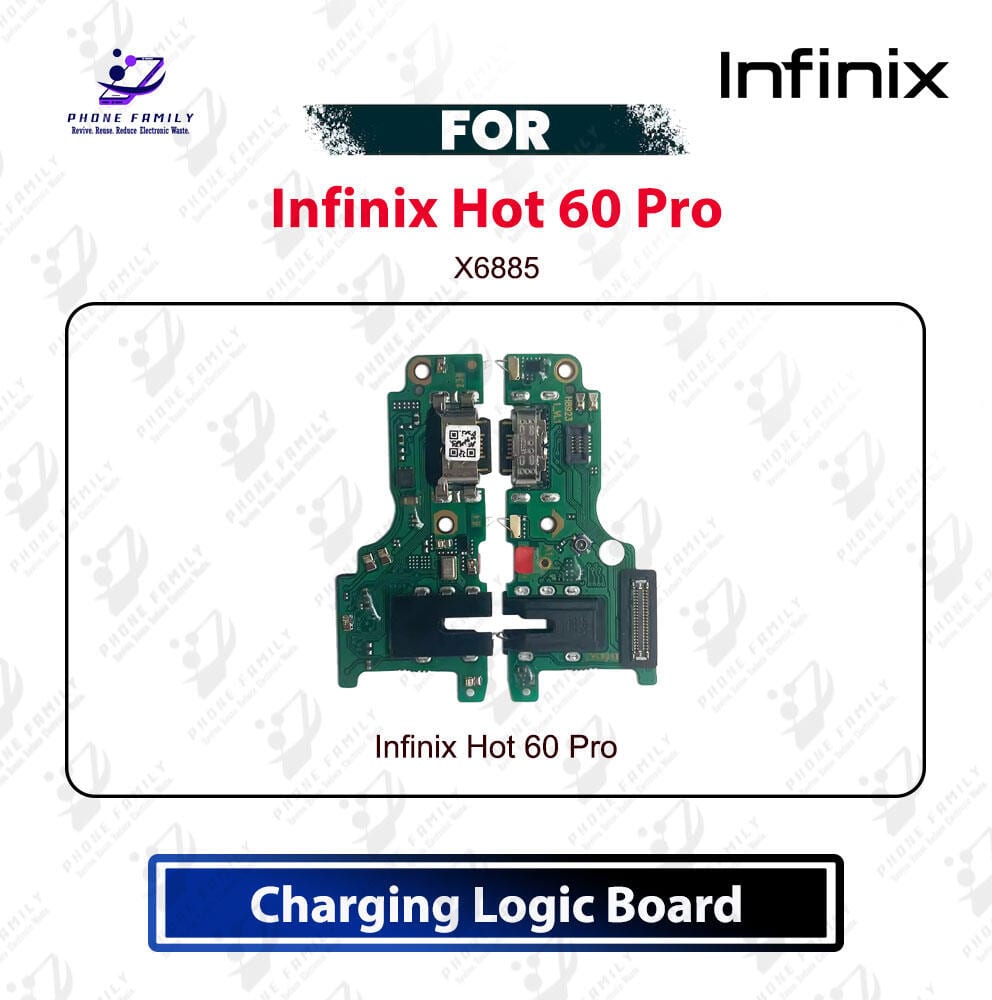 Infinix Hot 60 Pro Charging Logic Board USB Charging Port PCB Dock Connector Spare Repair Part (Model X6885 )