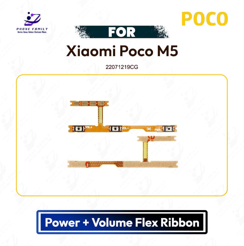 Xiaomi Poco C55 Volume/On Off Key Flex Cable Replacement Parts | 22071219CG