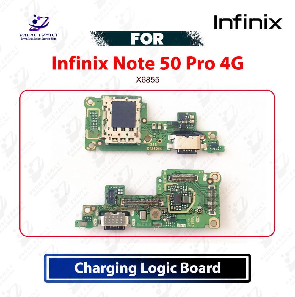 Infinix Note 50 Pro 4G Charging Logic Board Charging Port USB Plug PCB Dock Connector Replacement Spare Repair Part For X6855