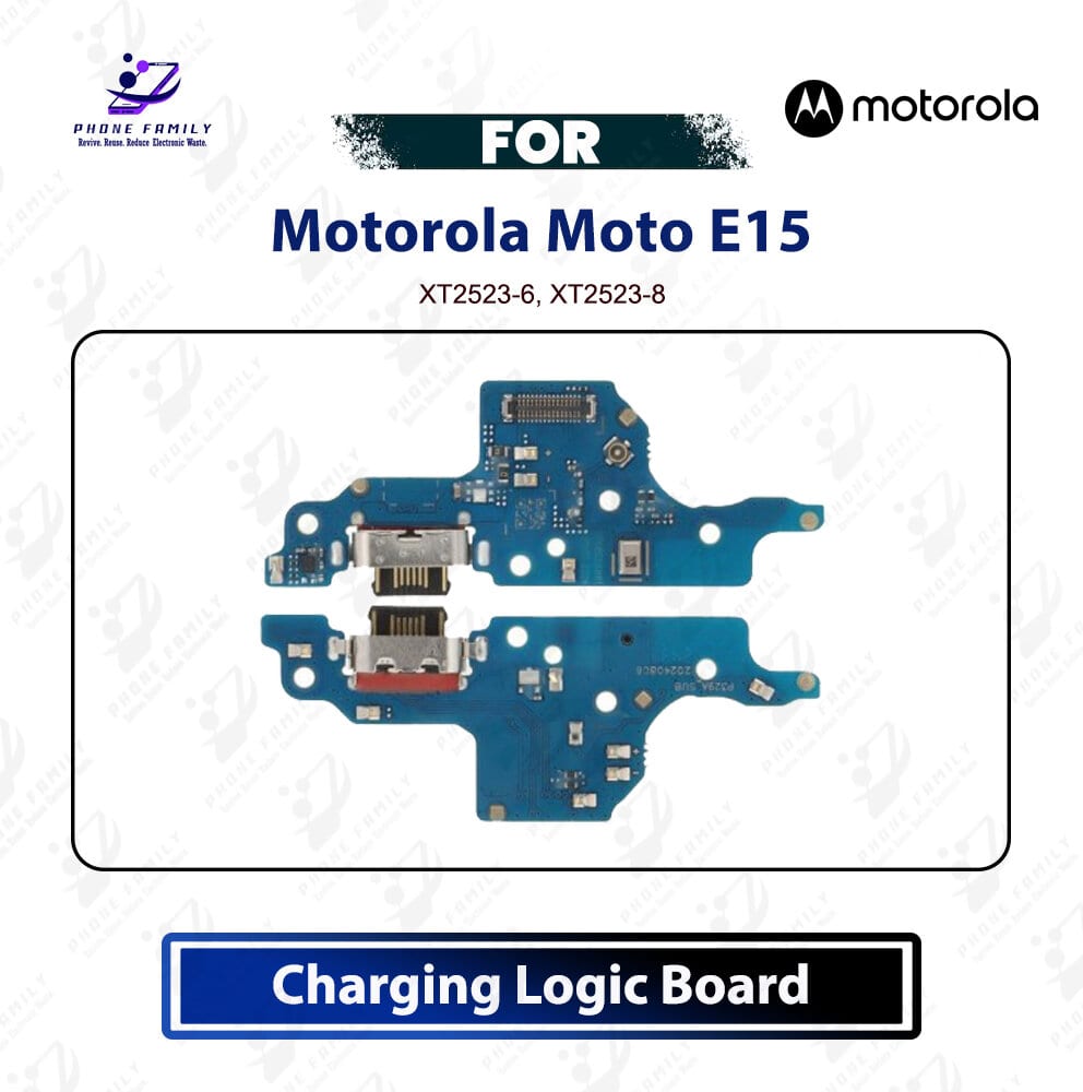 Motorola Moto E15 Charging Logic Board Charging Port USB Plug PCB Dock Connector Replacement Spare Repair Part For XT2523-6, XT2523-8