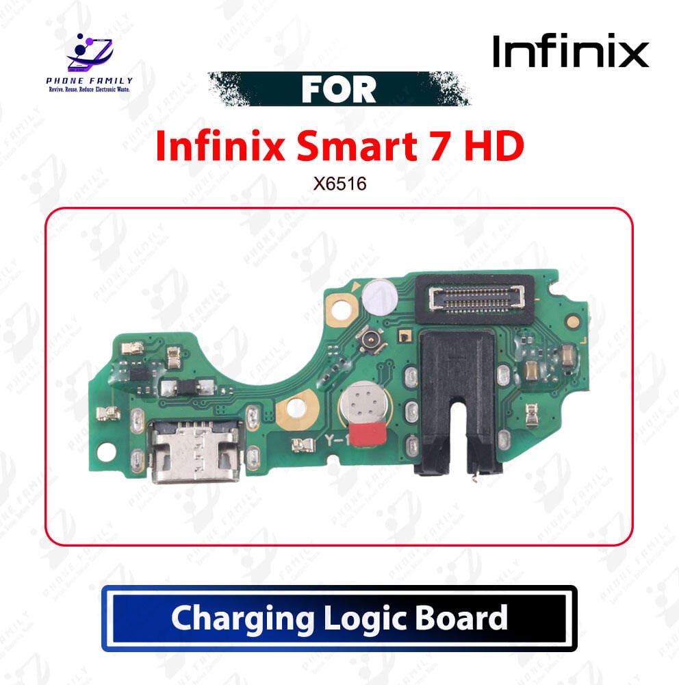Infinix Smart 7 HD Charging Logic Board Charging Port USB Plug PCB Dock Connector Replacement Spare Repair Part For X6516