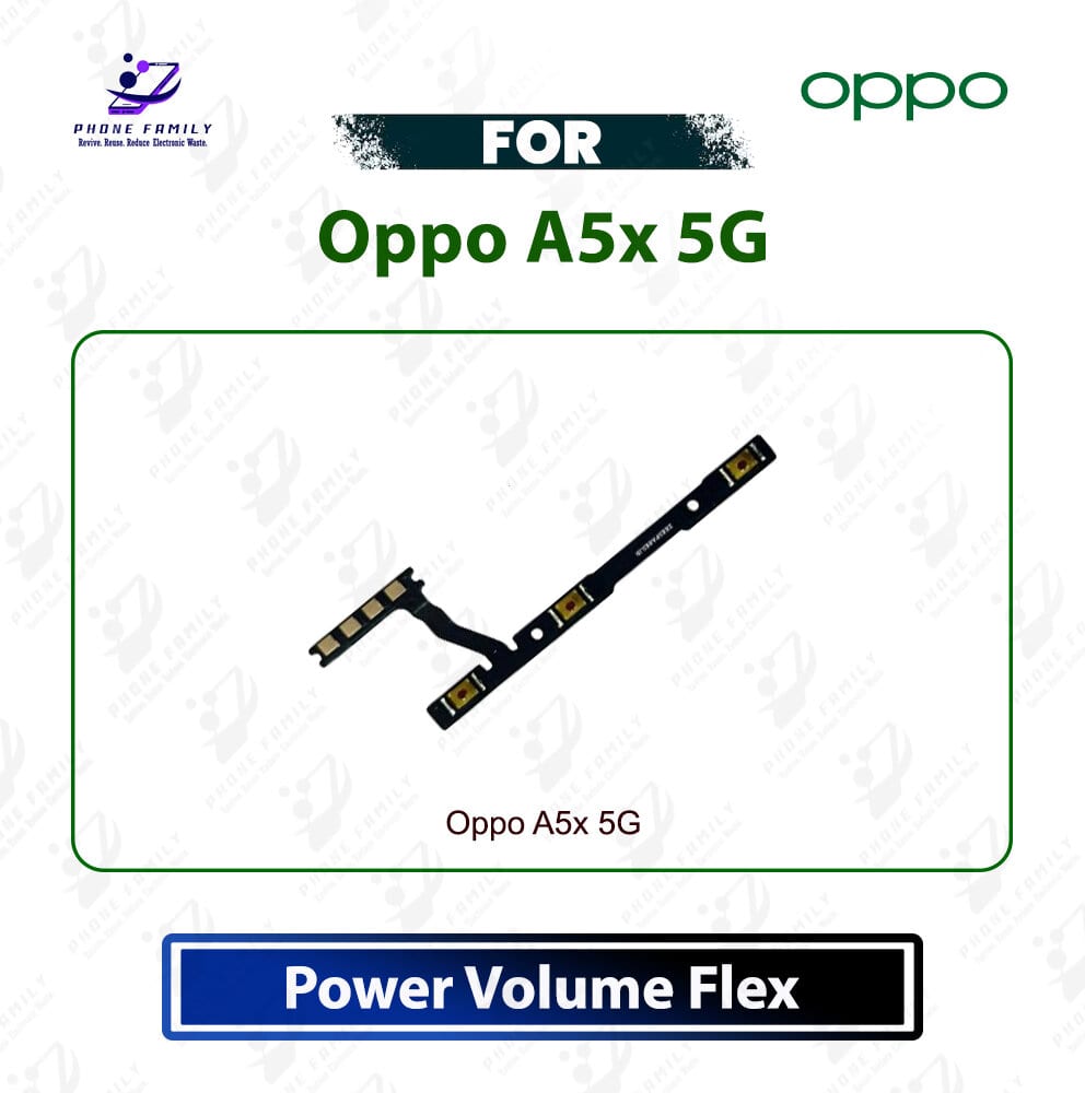 Oppo A5x 5G Power On Off Switch Button Side Volume Up Down Buttons Flex Cable Replacement Repair Spare Part