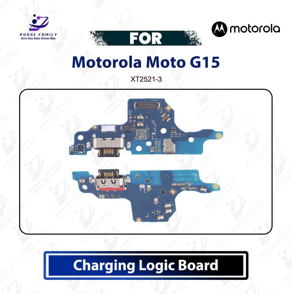Motorola Moto G15 Charging Logic Board Charging Port USB Plug PCB Dock Connector Replacement Spare Repair Part For XT2521-3