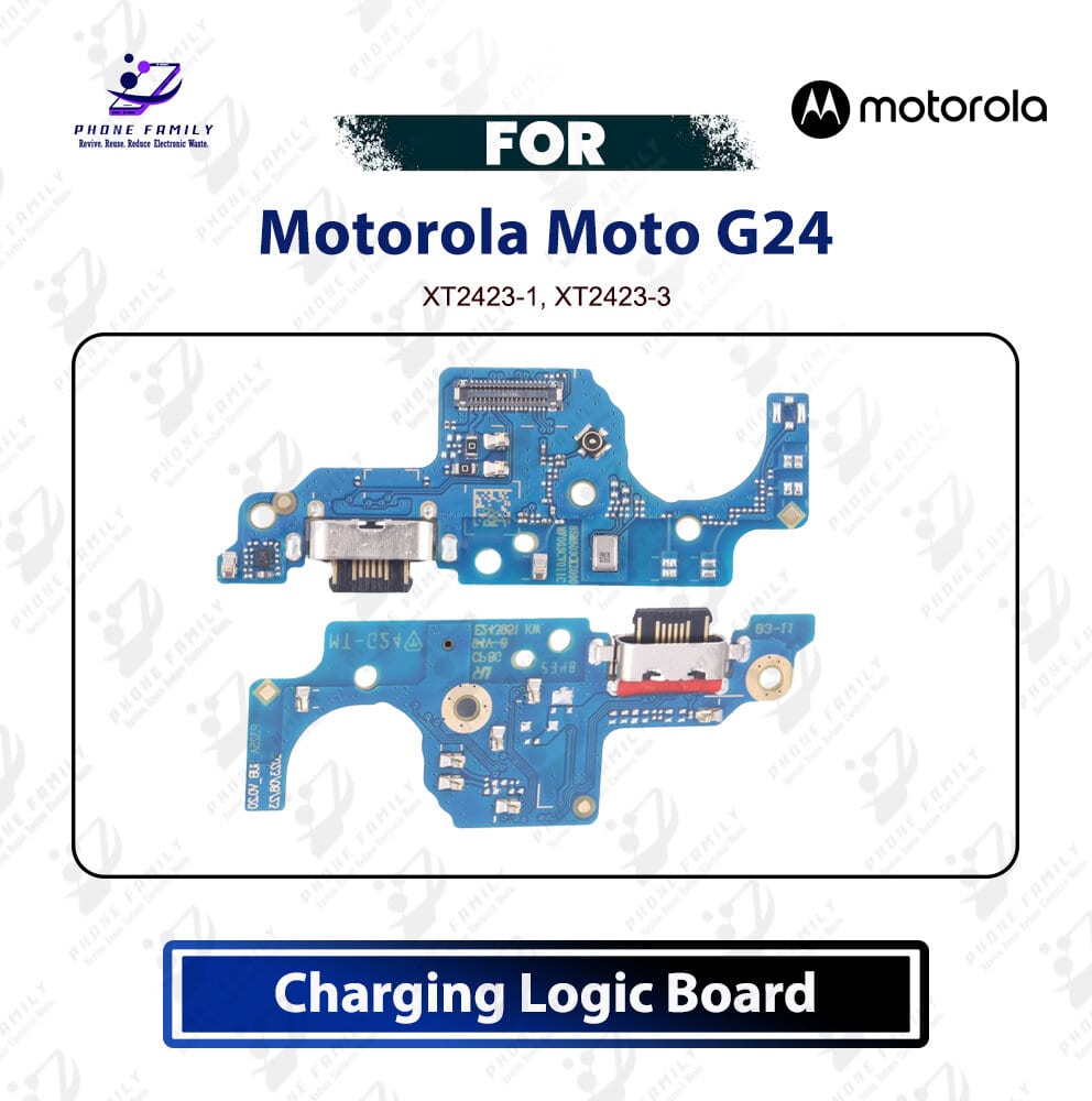 Motorola Moto G24 Charging Logic Board Charging Port PCB USB Plug Dock Connector Flex Replacement Repair Spare Part For XT2423-1, XT2423-3